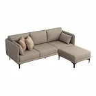 IDEA-現代簡約貓抓皮可變化L型沙發/兩色可選/運費另計 米色