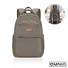 【OMNIA】旅途必備大容量防RFID筆電後背包6111(共9色) 卡其