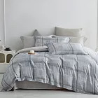 《DUYAN 竹漾》台灣製 60支萊賽爾天絲特大四件式鋪棉兩用被床包組 / 寂霧序章