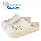 【HELLO KITTY】女 CINNAMOROLL 大耳狗 防水鞋 穆勒鞋 拖鞋 前包後空 輕量 厚底 一體成型 台灣製 JP23 米色