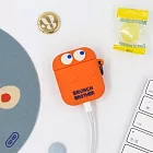 Romane Brunch brother 早午餐兄弟 幽靈造型 airpods 1/2代 保護套 橘紅色