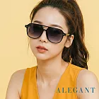 【ALEGANT】輕奢戶外星夜紫影漸層輕量TR90飛官偏光墨鏡/UV400太陽眼鏡 星夜紫影