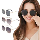 【ALEGANT】歐美名媛極簡色調鏤空設計墨鏡/UV400太陽眼鏡 極夜黑調