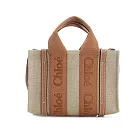 ChloeWoody tote bag帆布迷你兩用包- 灰褐色
