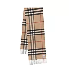 BURBERRY經典格紋喀什米爾圍巾- 典藏米色
