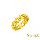 【Just Gold 鎮金店】金緻馬銜 黃金戒指 港圍 9  金色