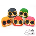 La Poche Secrete 花精靈少女真皮零錢包鑰匙包- 深藍色