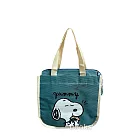 SNOOPY 史努比【 歡樂史努比】拉鍊式保溫手提袋（便當/飲料兩用）