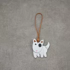 Be Two 手工皮件 ∣ 包包吊飾  白色牛頭㹴