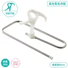 日本COGIT節省空間長方形螺旋不銹鋼毛巾架912849(可折疊收納/360度旋轉;特殊掛勾,可掛室內門框;最寬85cm適枕頭套沐浴巾)