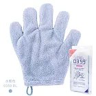 日本HONDA TOWEL超細纖維mincro mio強力吸水03’59＂快速乾髮手套0359(1只;亦適左手;5倍的棉吸水量)擦乾頭髮快乾手套擦髮擦頭髮手套 水藍色
