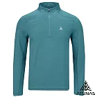 【ATUNAS 歐都納】男款抑菌耐磨長袖排汗立領衫/拉鍊衫/POLO衫A1PSGZ03M- M 灰綠