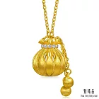 【點睛品】幸運錦囊 鑽石黃金項鍊 (大)