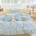 《DUYAN 竹漾》台灣製 精梳純棉雙人加大床包三件組 / 汪汪海洋