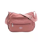 Lynx - 美國山貓防潑水尼龍布多格層斜背包側背包(大) - 多色可選 淡紅