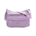 Lynx - 美國山貓防潑水尼龍布多格層斜背包側背包(大) - 多色可選 淺紫