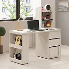 Homelike 喜家居4尺三抽書桌(含置物櫃)(2542)