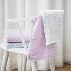 【雲御織】MIT台灣製 敏弱肌適用 菱紋 四層紗布 毛巾 薄款 吸水 灰色