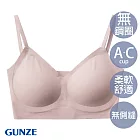 【日本GUNZE】輕薄無痕無鋼圈內衣｜零束縛舒適包覆 M  粉