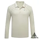 【ATUNAS 歐都納】男款循環抑菌長袖排汗POLO衫/大尺碼A1PSHH01MC- M 米卡