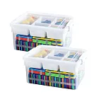 CITYLONG兒童積木玩具透明收納箱16L(2入組)