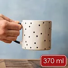 《Mikasa》石陶馬克杯 - 湛藍俏皮波點370ml