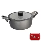 《PEDRINI》MiaFull附蓋不沾雙耳湯鍋(24cm) | 雙柄鍋 不沾鍋 燉煮鍋