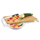 《tescoma》Online長方支架竹製砧板輕食盤(36cm) | 切菜砧板 點心盤 輕食盤