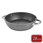 《tescoma》iPremium雙耳岩石不沾深炒鍋(28cm) | 湯鍋 深煎鍋 雙柄鍋 煎炒鍋