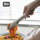 【日本霜山】304不鏽鋼一體成形餐夾/料理夾-24cm