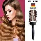 德國FALLER芙樂 陶瓷負離子金屬抗靜電熱塑梳53MM  獨特內縮式管身  捲髮直髮都可任意變換