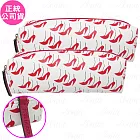 ESTEE LAUDER 雅詩蘭黛 紅色高跟鞋壓紋化妝包*2(公司貨)