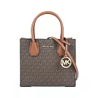 Michael Kors Mercer Logo 吊飾塗層帆布二用包 (咖啡色)
