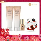 ESTEE LAUDER 雅詩蘭黛 粉持久出國美肌組[乖乖乳SPF20(15ml)x2+完美持妝粉底SPF10(7ml)X1-多色號可選(#36/#17)]附招財貓收納粉 1W1#17