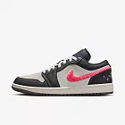 Nike 耐吉 WMNS Air Jordan 1 Low [IM6565-014] 女 運動休閒鞋 深灰 螢光粉 22.5cm 灰/粉紅