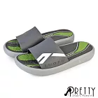 【Pretty】男 拖鞋 防水拖鞋 厚底拖鞋 居家拖鞋 海灘拖 輕量 室內 戶外 EU40 灰色