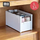 【日本霜山】寬型直角無印風U型口分類收納盒-L-3入