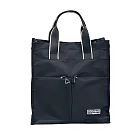 【COMET】牛津布多口袋手提包(拉鍊便當袋 媽媽包 手提包 餐袋 環保袋 便當袋 拉鍊手提袋/2502) 黑色