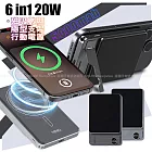 MiniQ MD-BP084-Qi 5000mah 6合1 磁吸數顯隱型支架20W快充行動電源 灰色