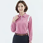 【遊遍天下】MIT台灣製女款抗UV吸濕排汗長袖POLO衫(GL1009) M 玫粉