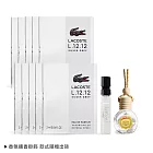LACOSTE 經典流光銀灰淡香精針管(2ml)X10贈可愛香氛擴香掛飾-公司貨