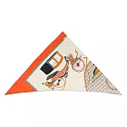 HERMES Les Voitures 旅行馬車造型三角巾(橘色/自然色/黃色)_展示品