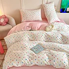 《DUYAN 竹漾》舒柔棉單人床包涼被三件組-糖霜漫彩