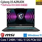 MSI 微星 Cyborg 15 A2RUDX-2095TW 15.6吋 電競筆電 (Core 7-240H/16G/512G/RTX3050/W11/2年保)