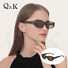 【Q&K】高級感貓眼偏光太陽眼鏡/暮茶棕/復古經典款/TR90輕量材質 抗UV400/精品款穿搭