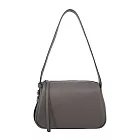 TORY BURCH Romy 荔枝紋寬背帶斜背包(小)- 橡木灰