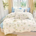 《DUYAN 竹漾》台灣製 精梳純棉單人床包二件組 / 風眠彩葉