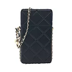 TORY BURCH Fleming 手機鍊條斜背包- 黑