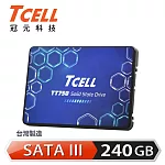 TCELL 冠元- TT750 240GB SSD 2.5吋固態硬碟3D TLC(讀：550M/寫：480M)