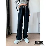 【Jilli~ko】日系萊賽爾垂感闊腿休閒水洗休閒牛仔褲 M-XL J9594  XL 黑色